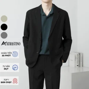 Áo khoác blazer nam form rộng hàn quốc màu đen